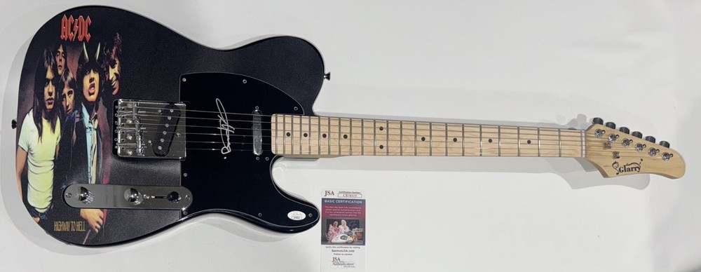 ANGUS YOUNG SIGNED CUSTOM HIGHWAY TO HELL ELECTRIC GUITAR AC/DC JSA COA