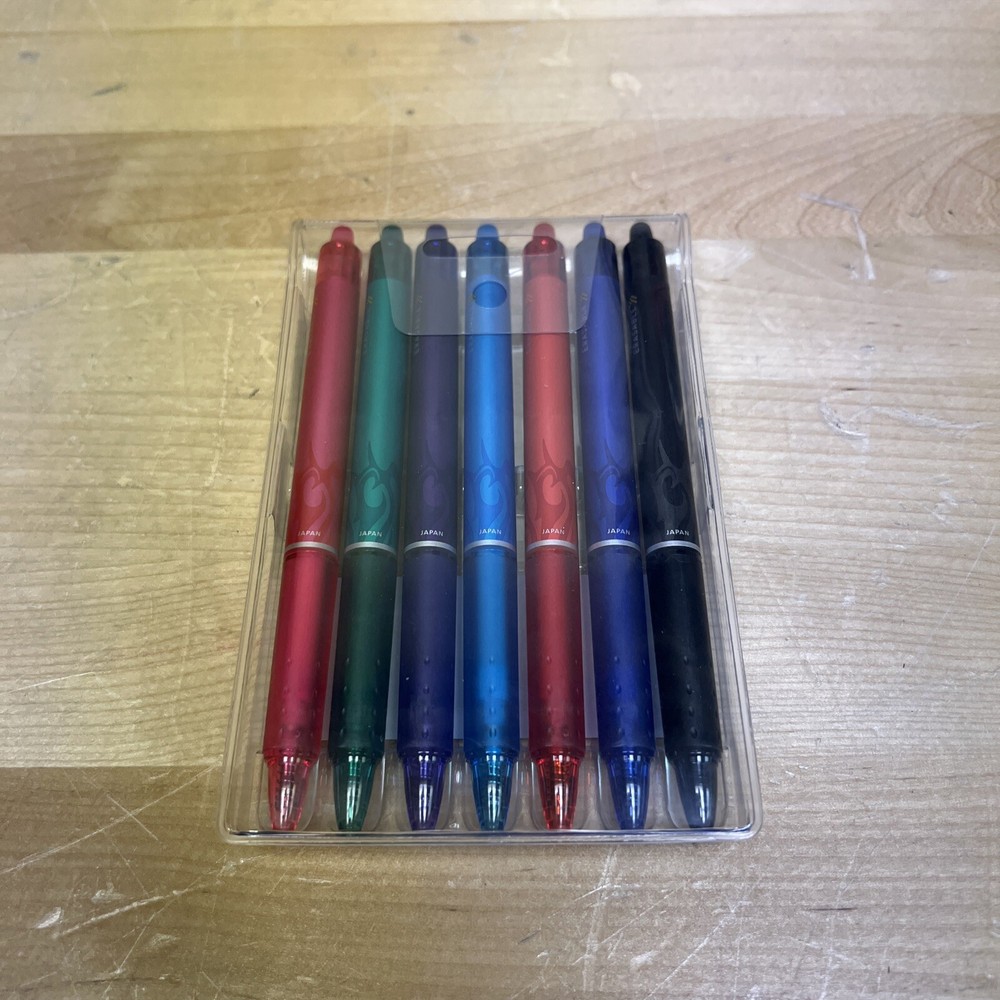 PILOT Frixion Clicker Pen Assortment Erasable/Retractable/Refillable (7 PACK)
