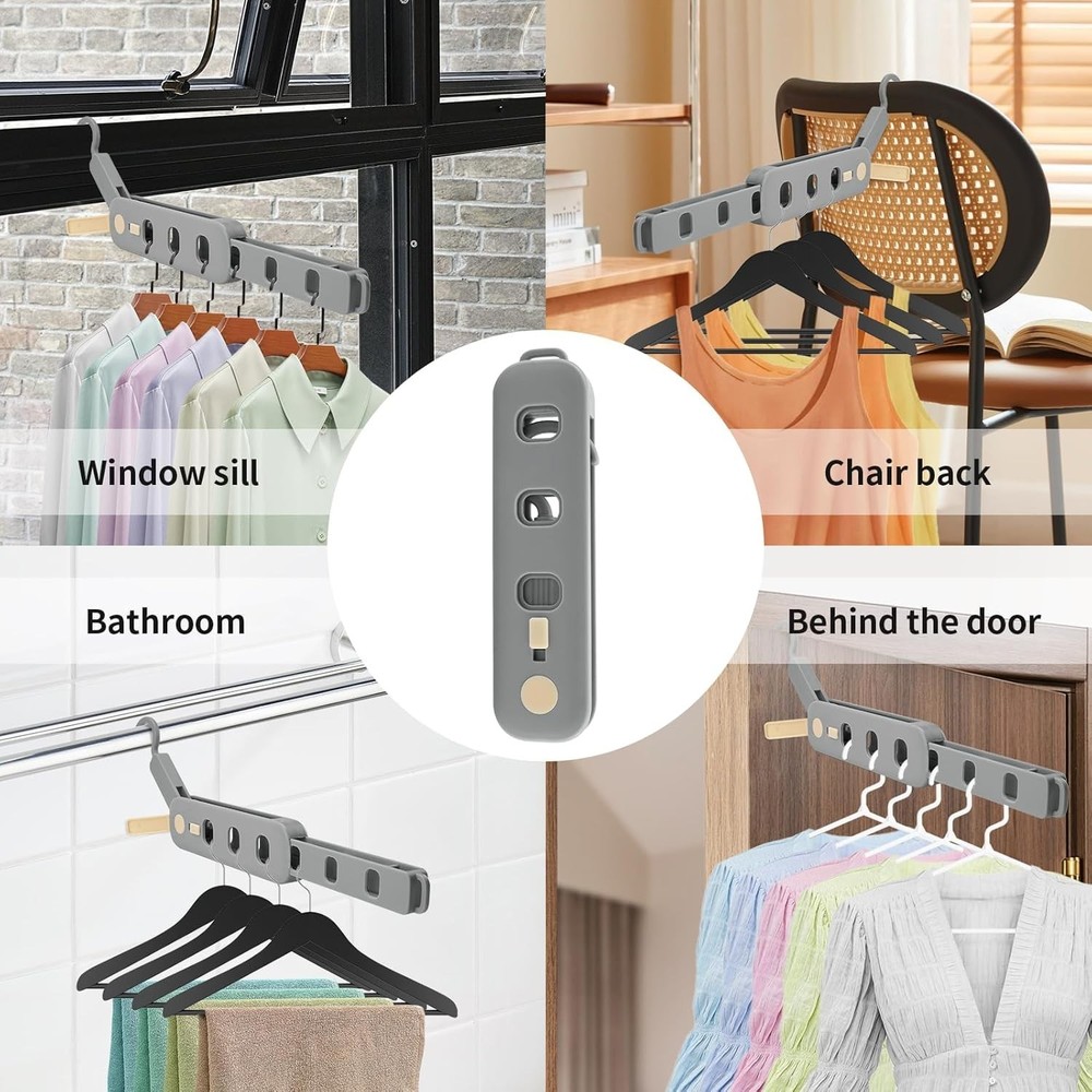 Clothes Drying Rack Portable Space Saving Hangers for Travel 2 Pack