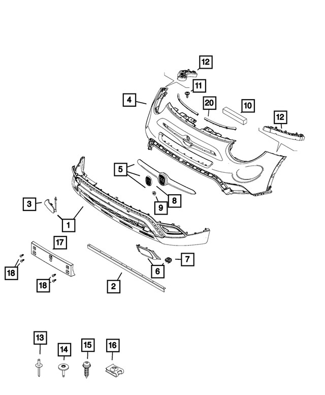 Genuine Mopar Tow Hook Cover 6AP13TZZAA