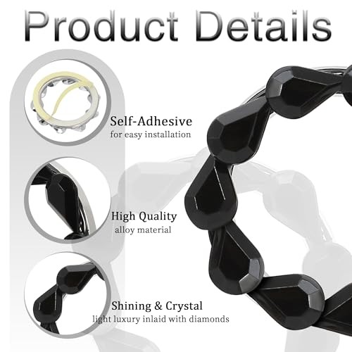 Bling Car Engine Start Button Cover Bling Interior Crystal Push Start Black