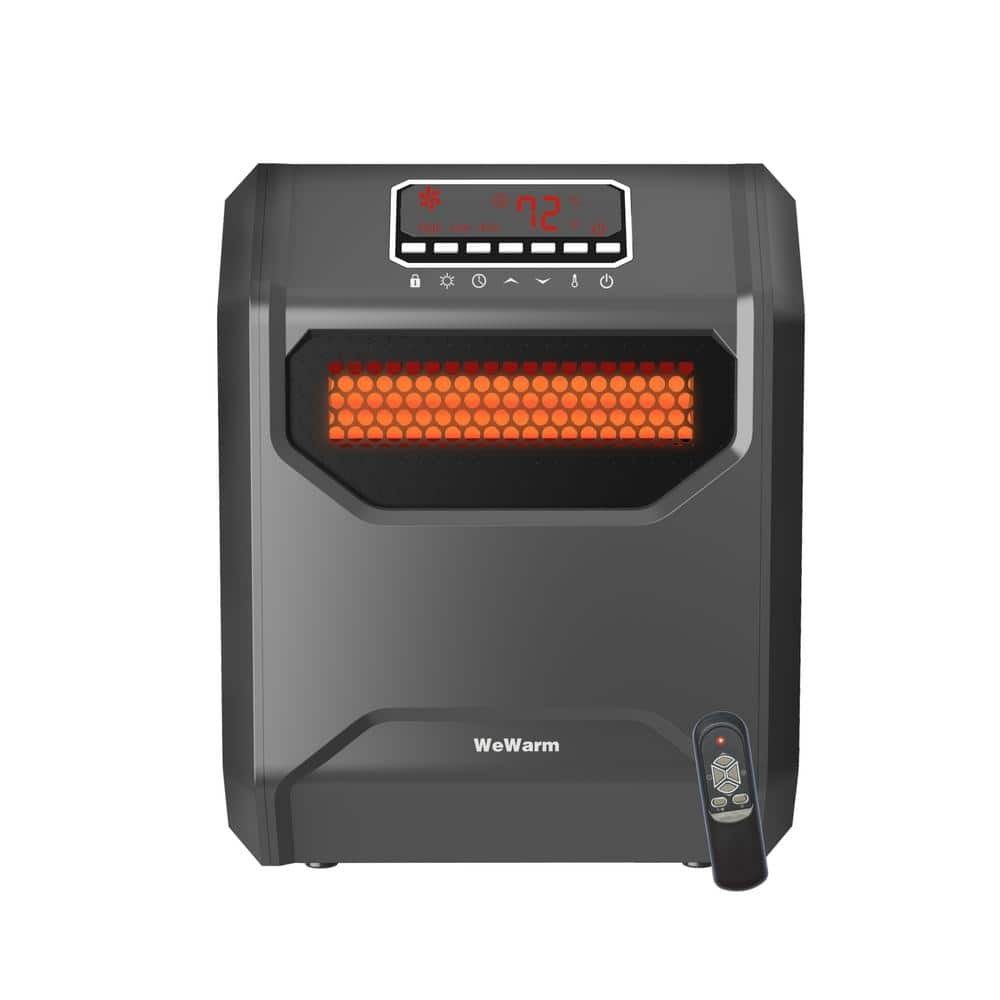 WeWarm Electric 6 Element Infrared Space Heater Black Plastic