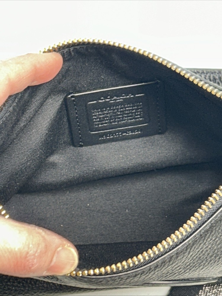 Coach Dempsey Shoulder Bag Black Leather Patch (C2829)