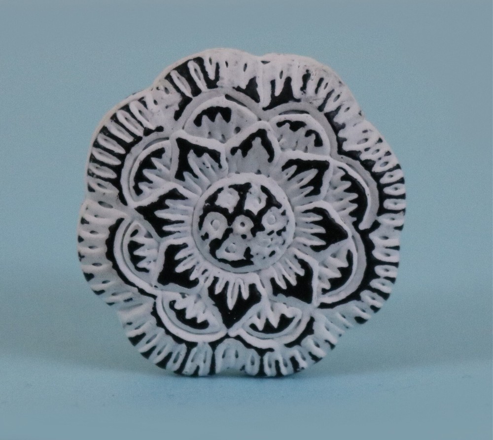 Cast Iron Cabinet Knobs in Distressed White - Set of 4
