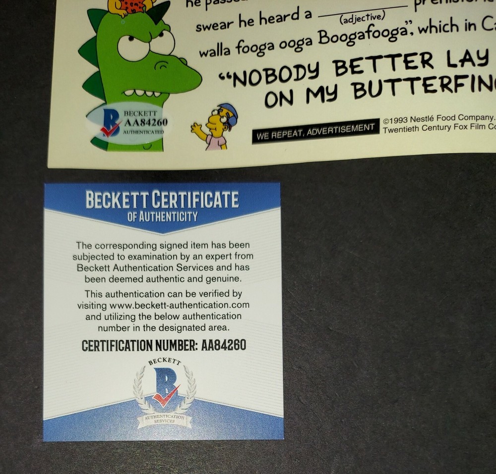 Nancy Cartwright Signed Autographed Bartman comic issue #1 Beckett BAS COA