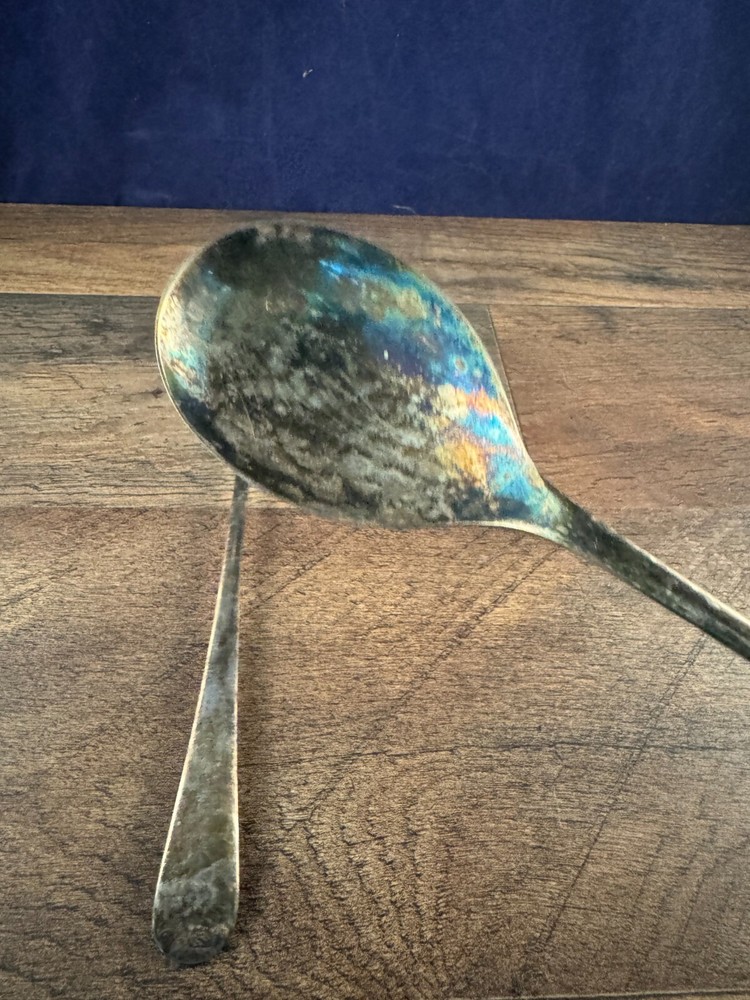 EPNS Silverplated Salad Server Set Plain Pattern Modern Design