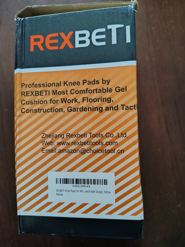 REXBETI Knee Pads for Work, Construction, Original, Yellow