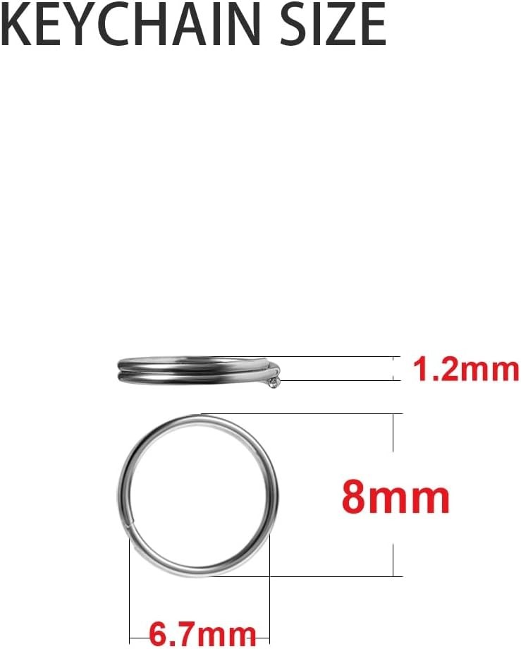200pcs 8mm Mini Split Jump Ring with Double Loops Small Silver
