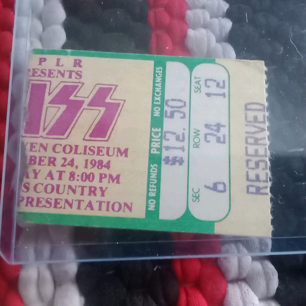 Kiss 💋 Ticket Stub History 🎸 Animalize Tour,11-24-84, New Haven Connecticut