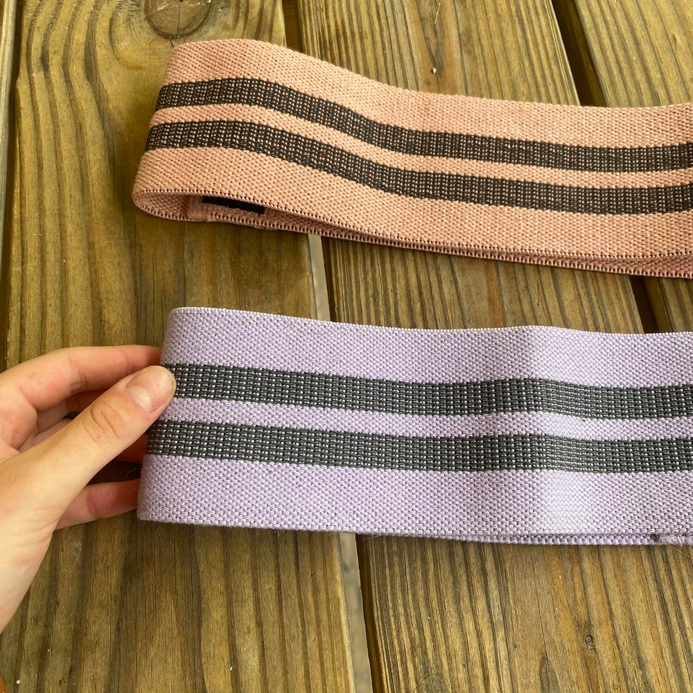 Flo 360 pink and purple workout resistance bands