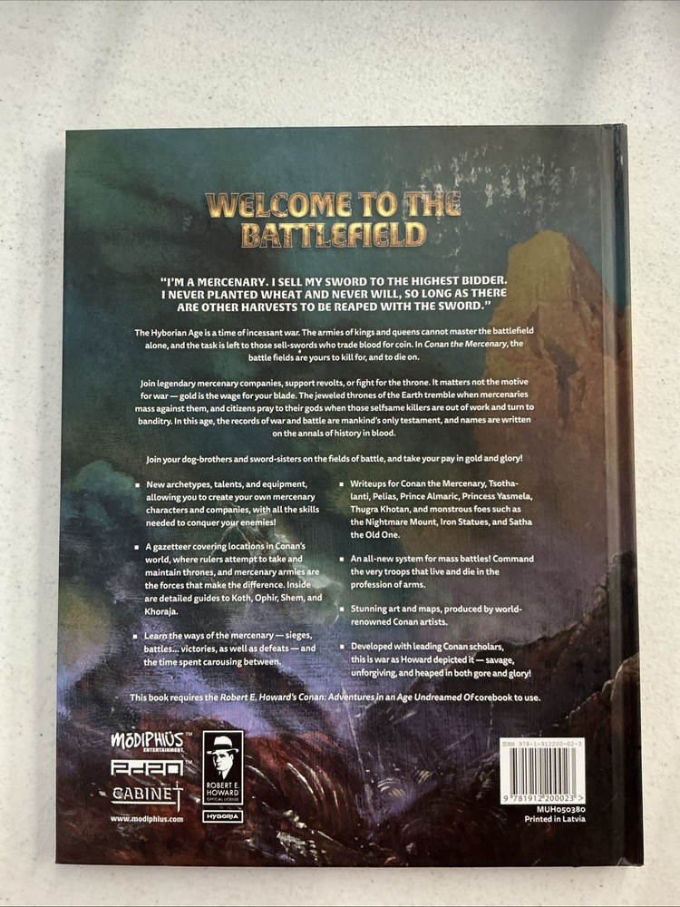 Modiphius Conan RPG Conan the Mercenary New Good Condition