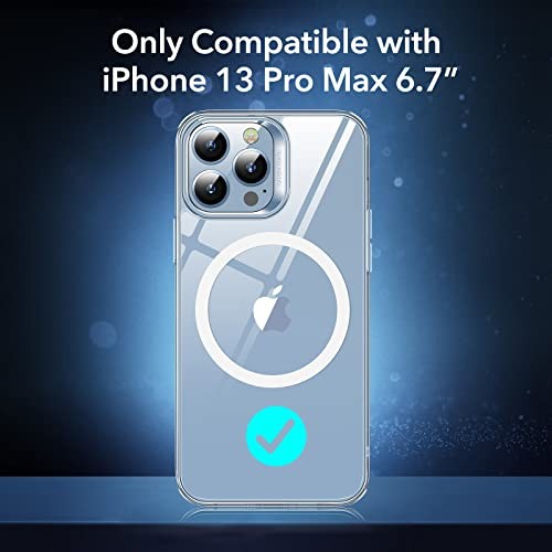 for Case, Compatible with MagSafe, Shockproof iPhone 13 Pro Max A-Clear