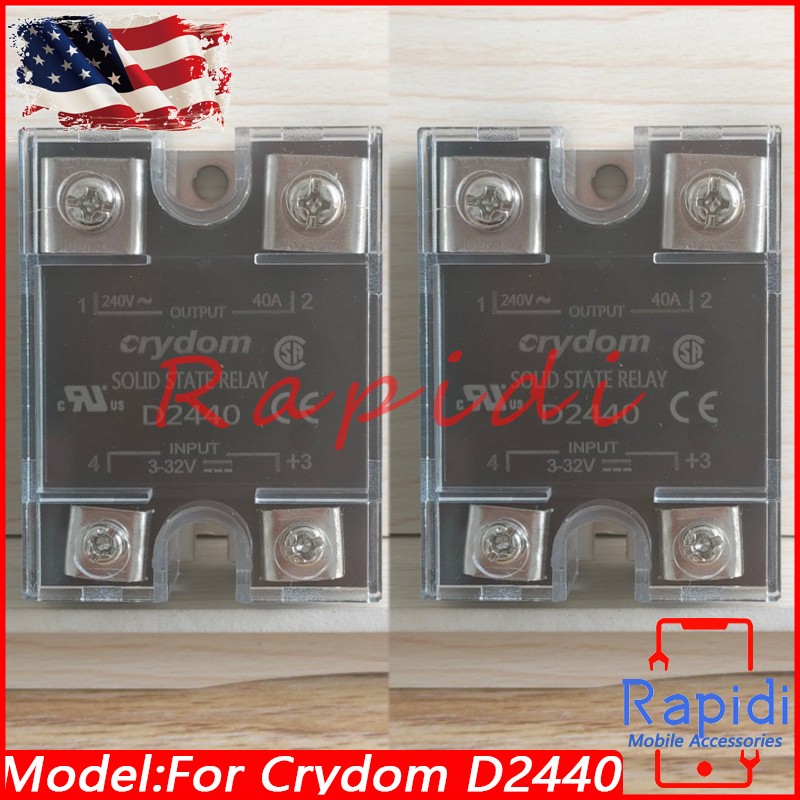 2PCS For Crydom D2440 SSR Solid State Relay Input 3-32V Output 40A 240V US STOCK