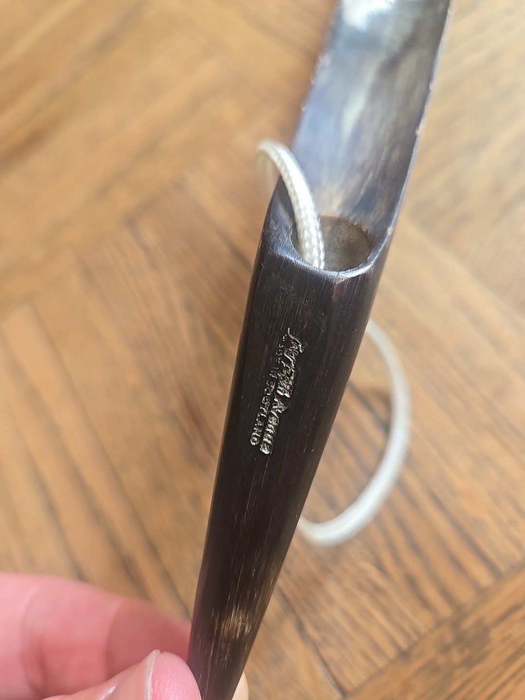 Vintage Saks Fifth Avenue Shoe Horn Handmade In Scotland Genuine 12"Horn *read*