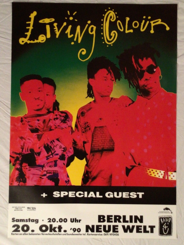 Living Colour 1990 German Tour Poster