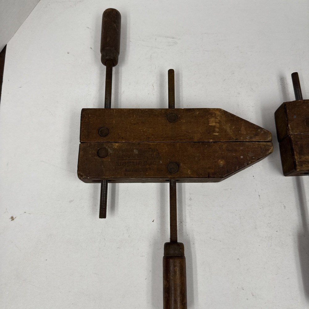 2 JORGENSEN 10" WOODEN PARALLEL CLAMPS