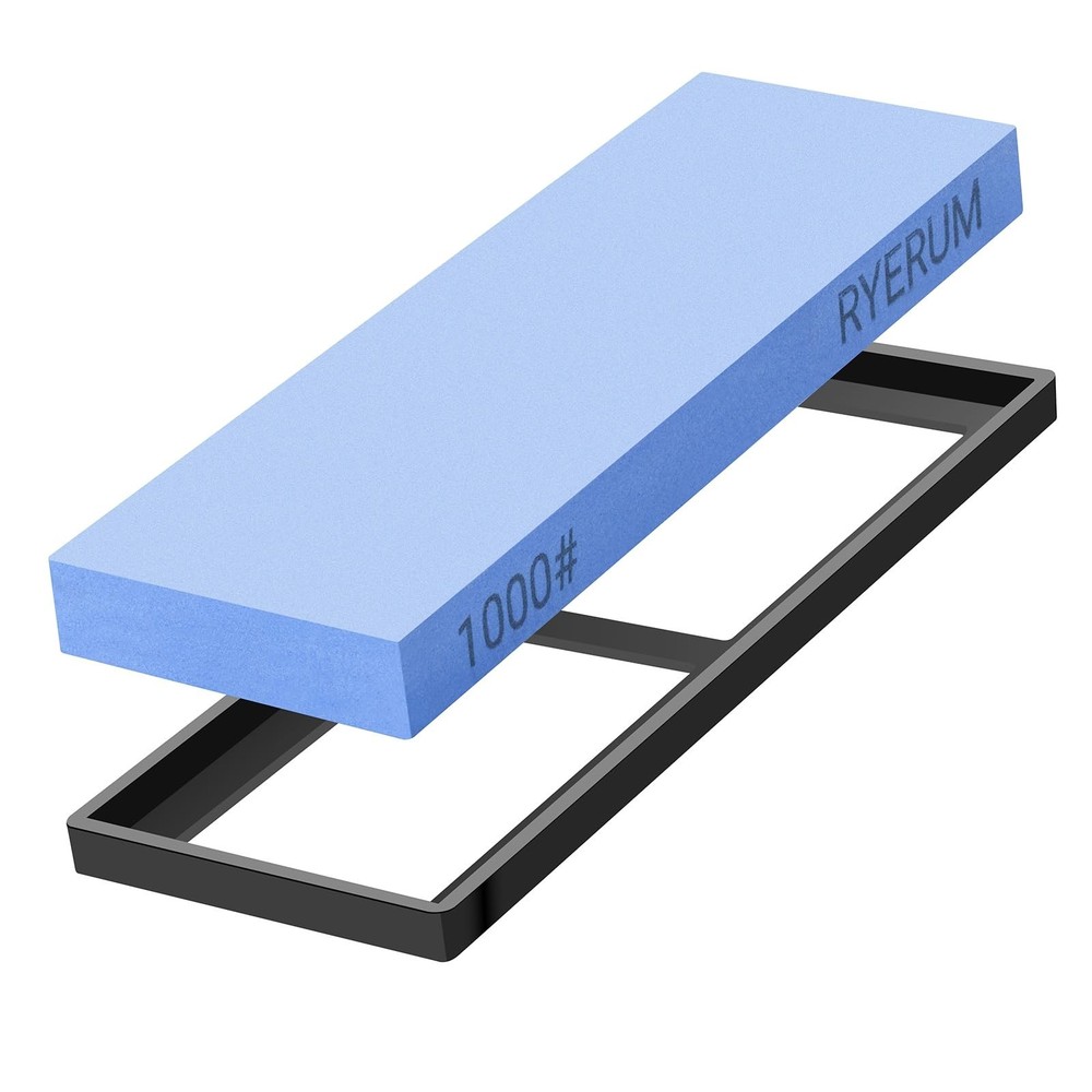 Sharpening Stone 1000 Grit Single Sided Whetstone with Non-Slip Rubber Base