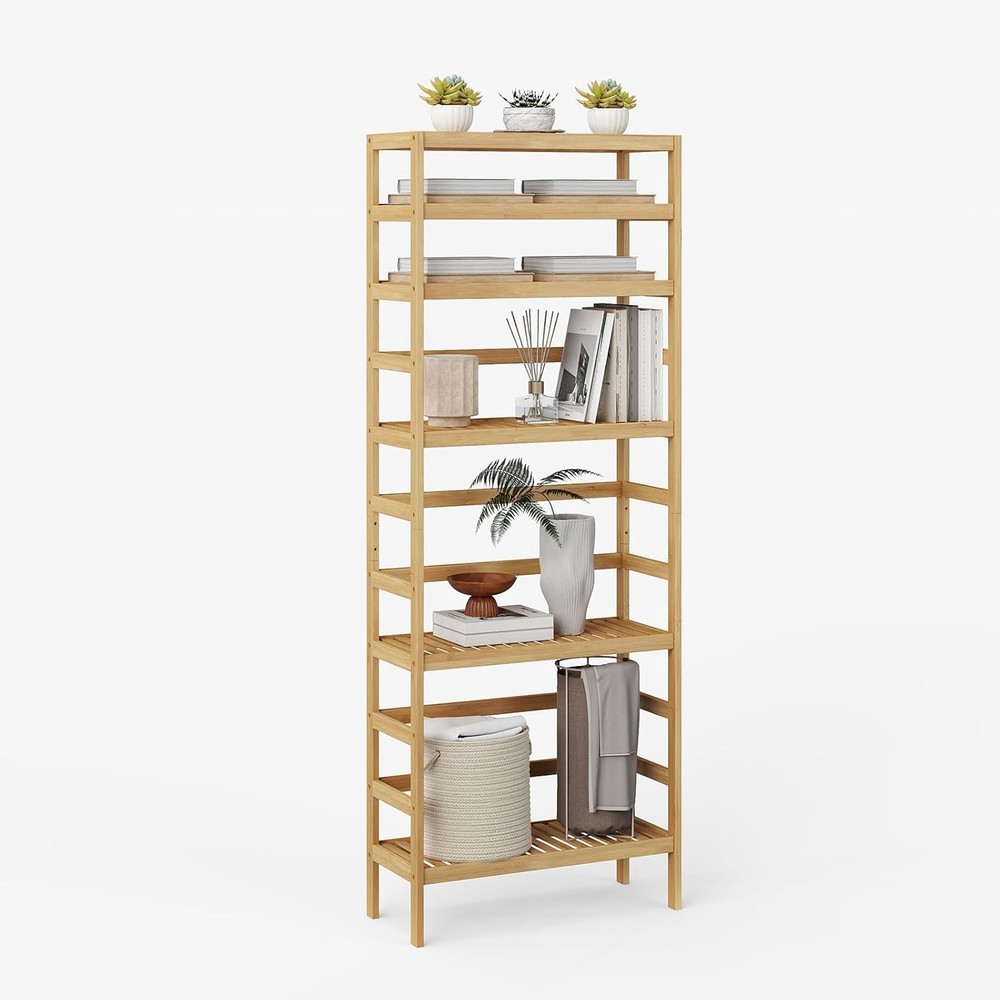 Bamboo Bathroom Shelf Stand Utility Storage Shelf Multifunctional Bathroom