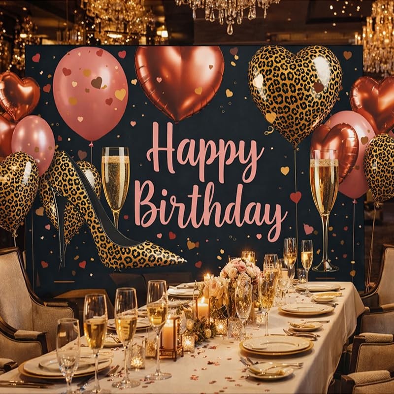 ActFirst Happy Birthday Backdrop, 71 x 43 inches, Polyester Material, Wall Decor