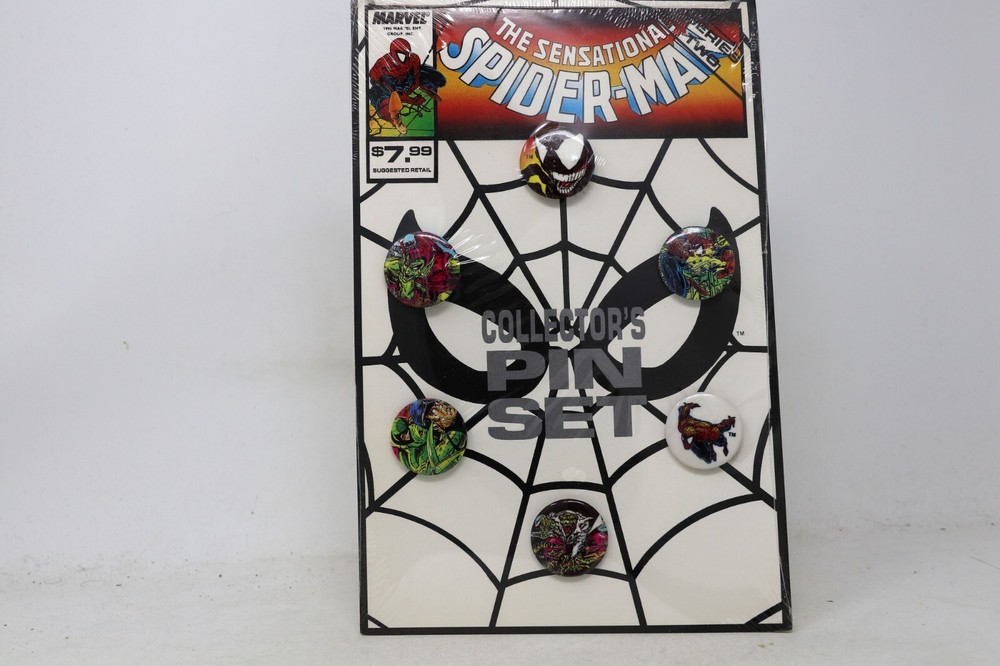 1989 MARVEL SPIDER-MAN COLLECTOR'S PIN SET SEALED