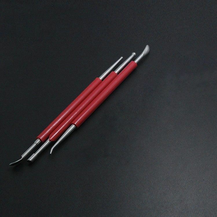 3pc Leather Craft PMC Carving Modelling Splicing Embossing Spoon Stylus Tool Set