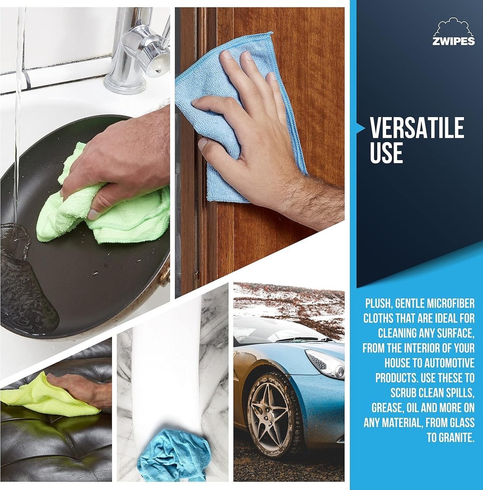 924 Microfiber Cleaning Cloths, 24 Pack