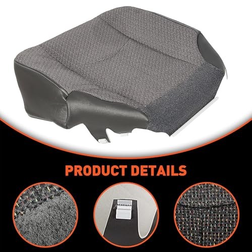 Front Driver Side Bottom Seat Cover Compatible with 2003-2007 Chevy Silverado