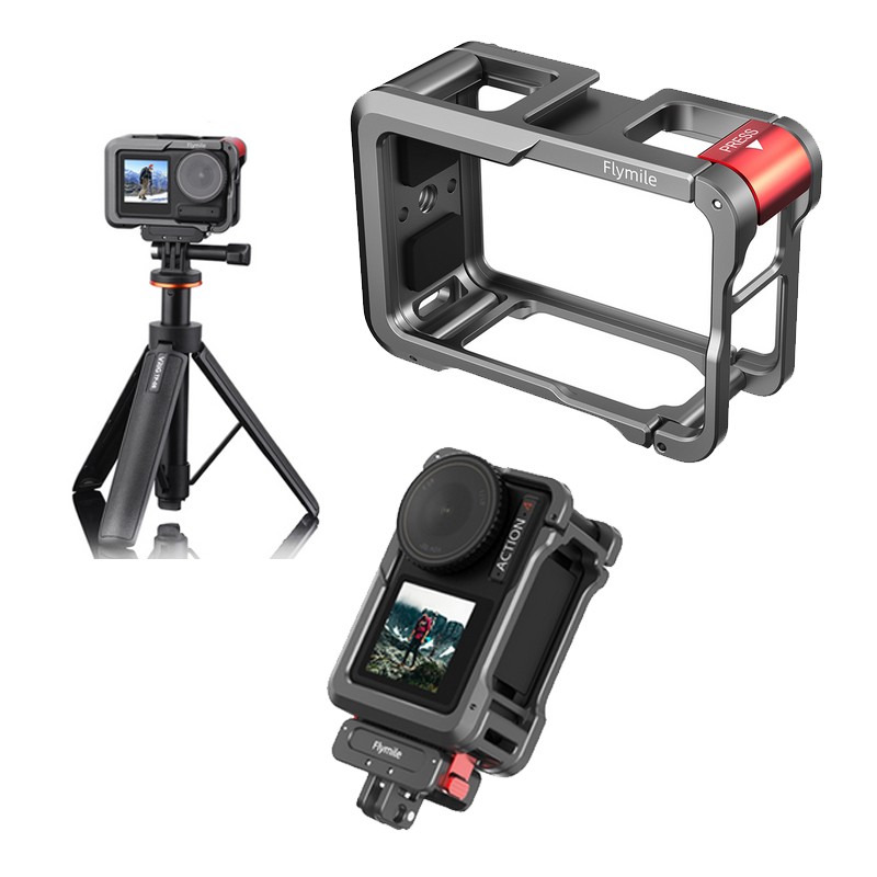 For DJI ACTION 4 3 Camera Metal Rabbit Cage Protective Expansion Frame Accessory