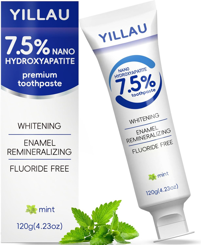 Hydroxyapatite Toothpaste, Nano Hydroxy 7.5%, Fluoride Free, for Sensitive Teeth