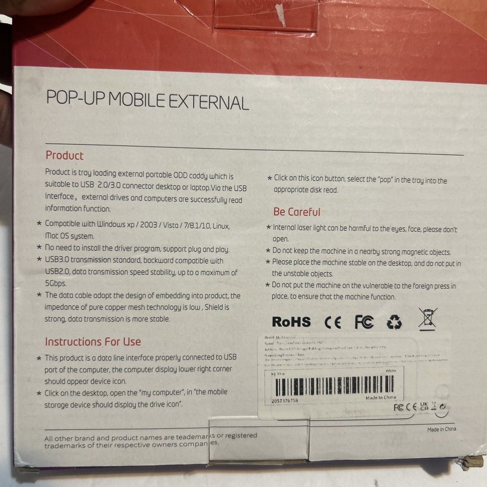 External DVD Optical Disc Driver USB 2.0 3.0 NEW