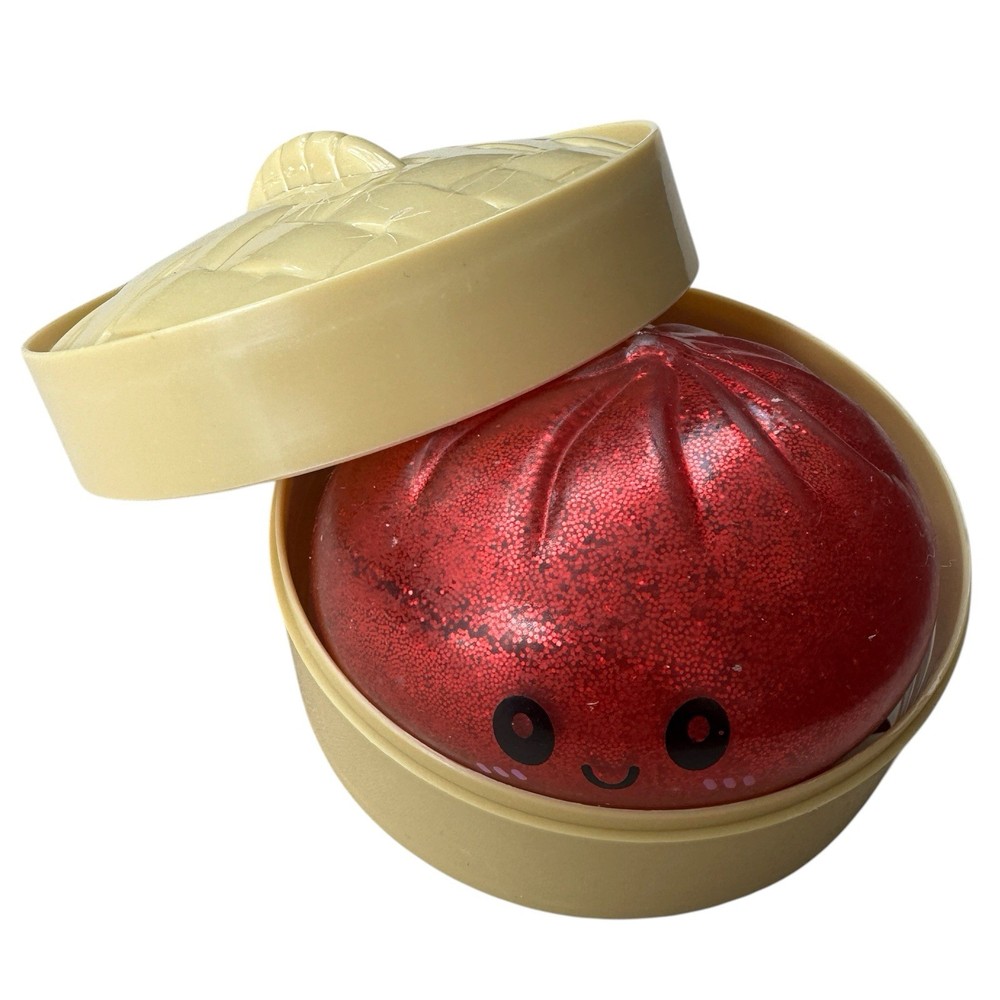 VIRAL Squishy RED Glitter Dumpling Squishy Bun Mystery Dumpling