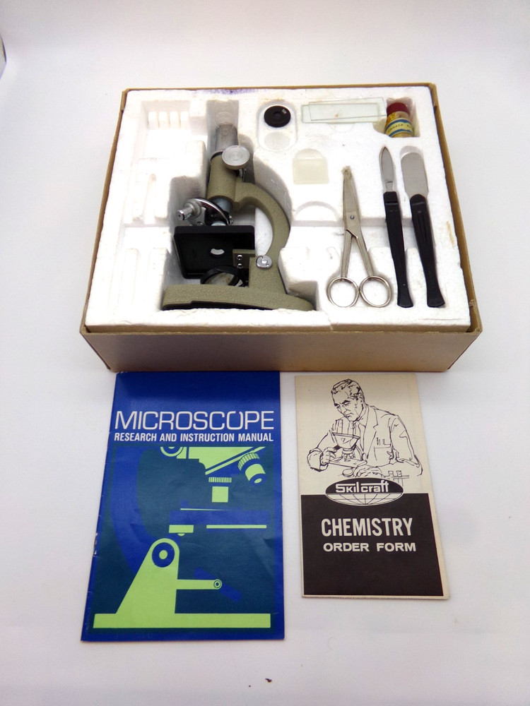 Vintage JC Penny 600 Power Microscope