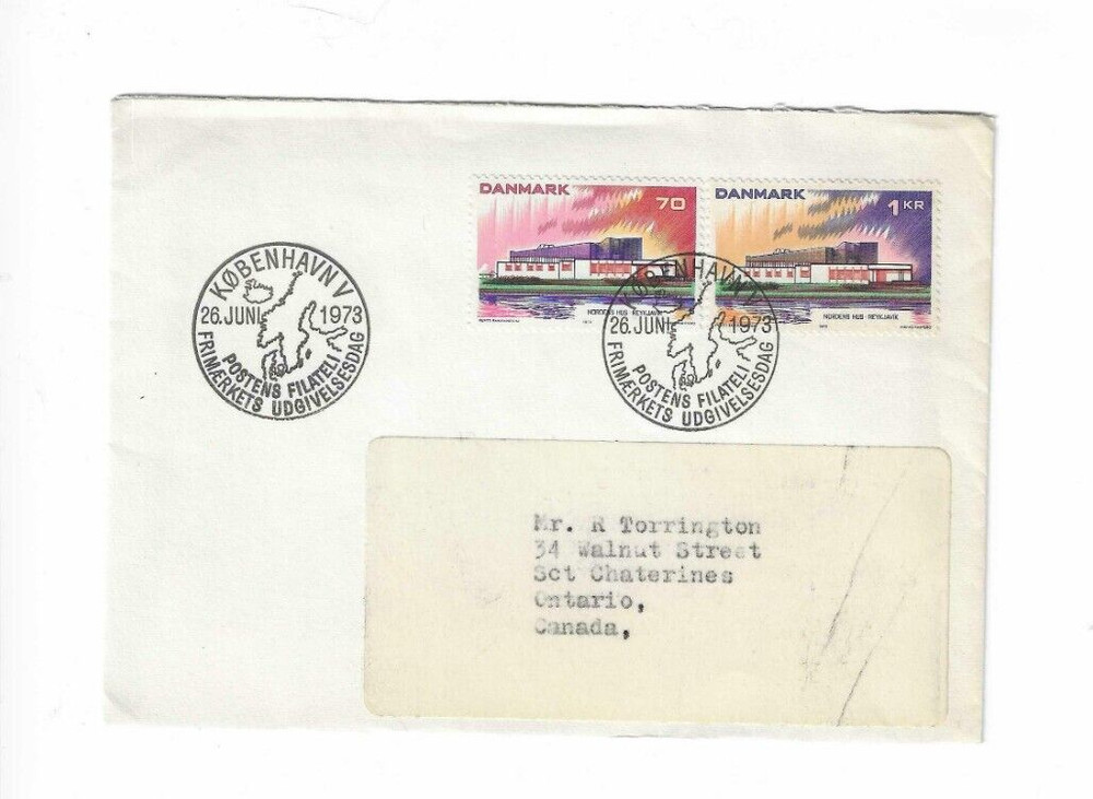 DENMARK 1973 FDC Cover sent to Canada