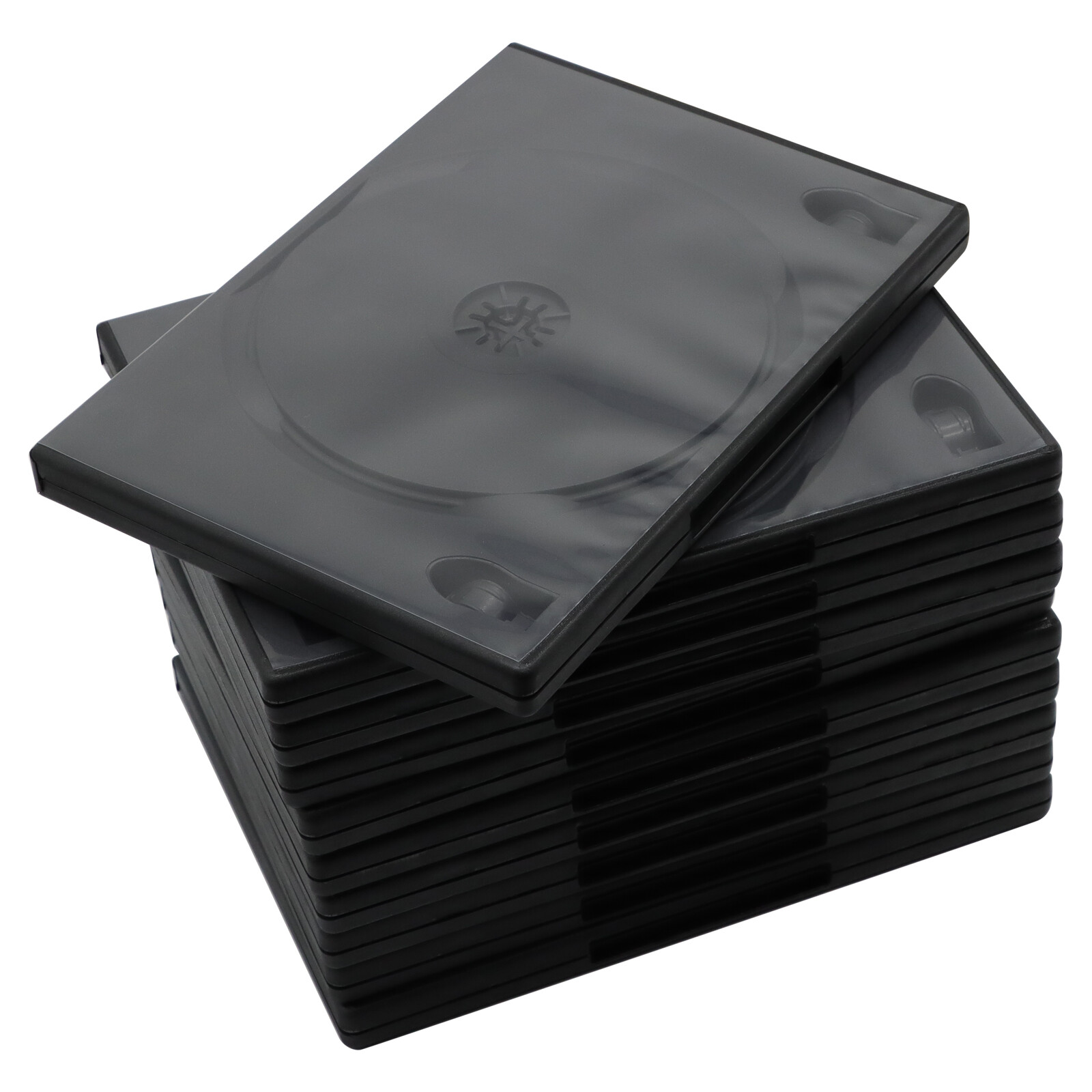 Lots Standard 4-Discs DVD Storage Replacement Cases Flip Cover Box 14mm Holder