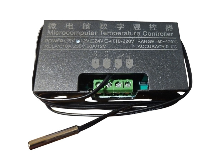 12VDC K-Type Sensor Thermocouple Digital Temperature Controller -50~120°C