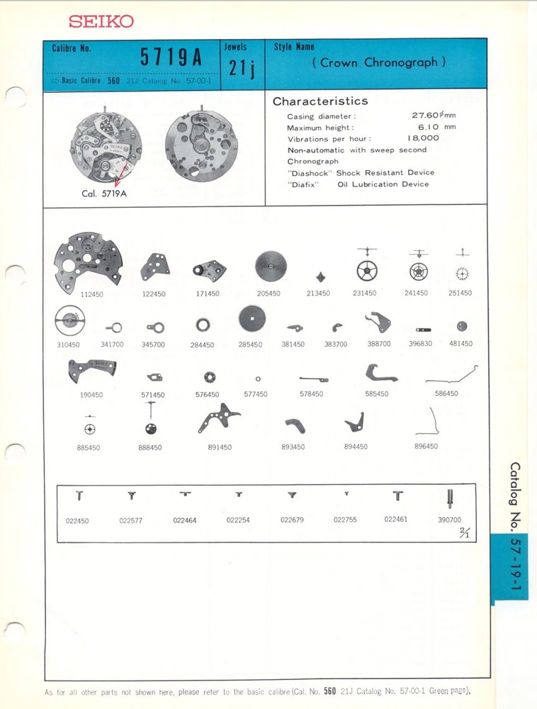 Seiko Parts, Technical and Service Guides bundle (744 docs for models & cal.)