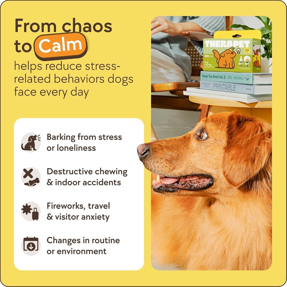 2-Pack 120-Days Dog Calming Diffuser Kits Dog Pheromone Diffuser Stress