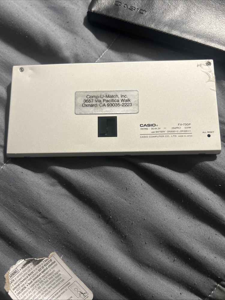 Vintage Casio FX-730P 1985 LCD BASIC pocket computer calculator