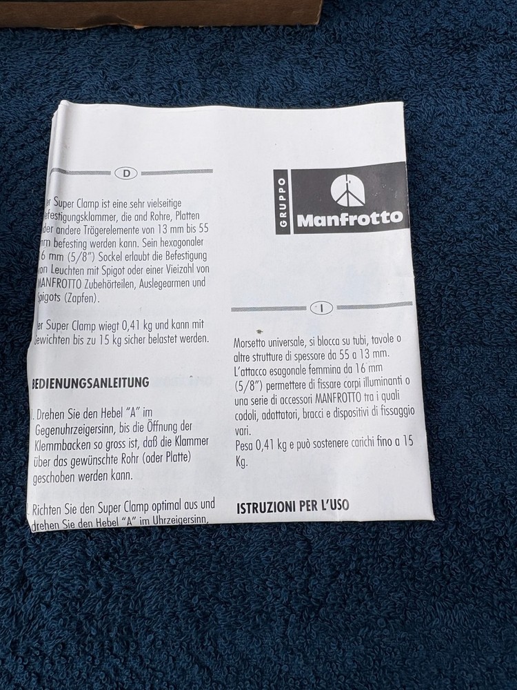 Manfrotto 035 Super Clamp - Black