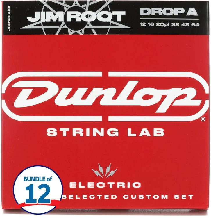 Dunlop JRN1264DA Jim Root Electric Strings - .012-.064 Drop A (12-pack)