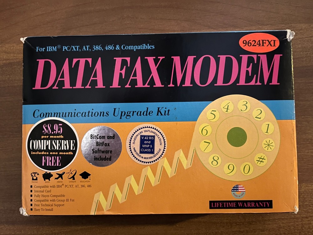 PC XT/AT,386,486 Data Fax Modem