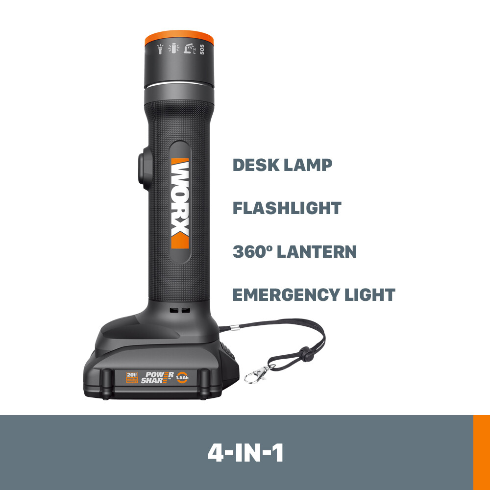 WX027L Worx 20V MaxLithium Cordless Multi-Function LED Flashlight