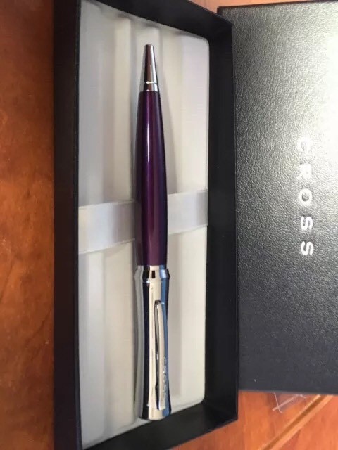 Cross Parasol Chrome and Violet Twist Ballpoint Pen