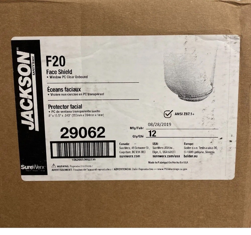 Jackson Safety 29062 High Impact Face Shield