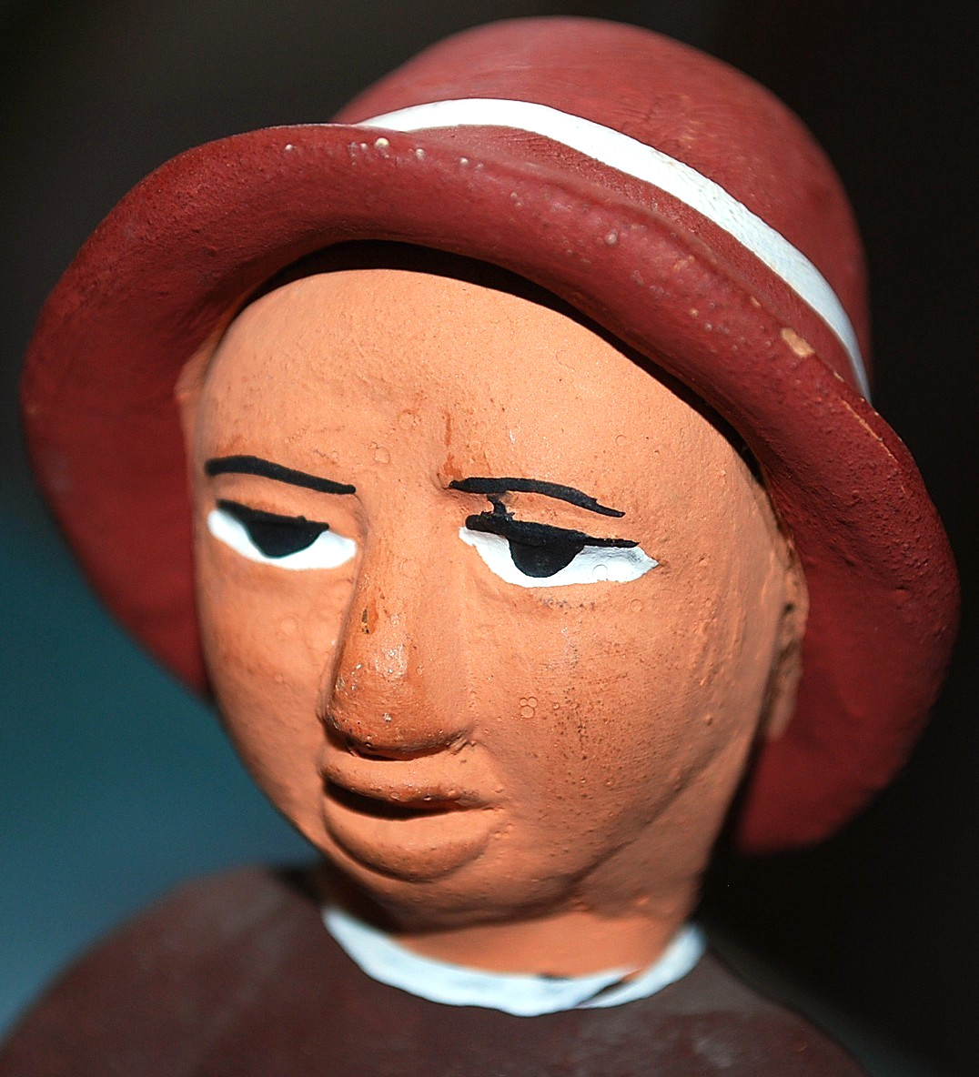 Set 3 Handmade PERU FOLK ART TerraCotta Pottery Figurines TRADITIONAL MEN Unique