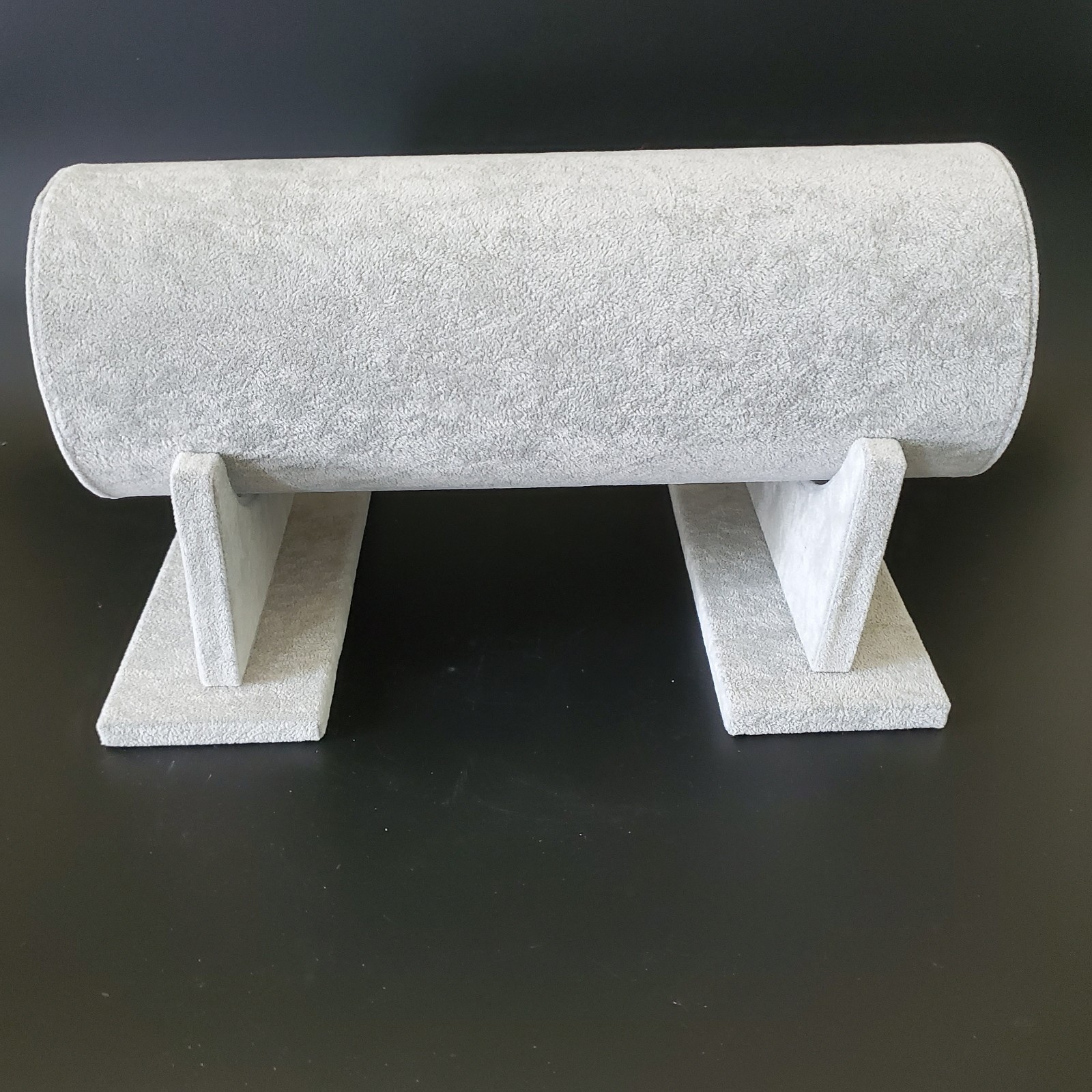 Large Soft Gray Velvet Headband Holder Display Organizer Stand