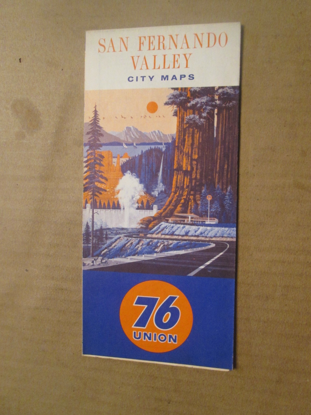 Union 76 Road Map of San Fernando Valley 1965