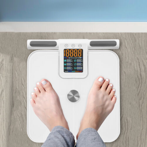 8 Electrode Smart Body Fat Scale Full Body Composition Analyzer with Report LCD