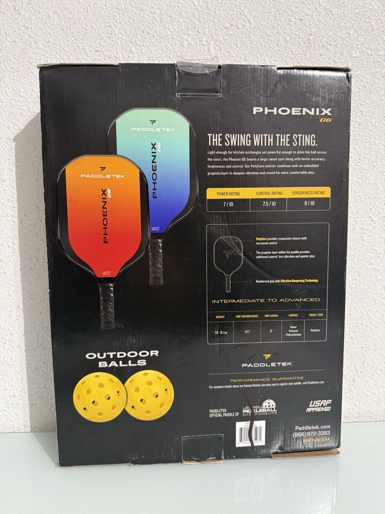 Paddletek Phoenix G6 Composite Bundle, 2 Player paddle *MISSING BALL SET*
