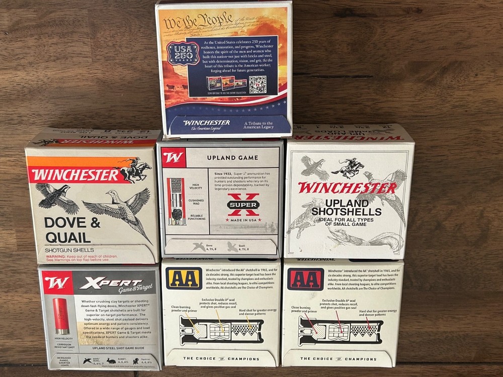 7 EMPTY 12 Ga Shotgun Shell Boxes “WINCHESTER”